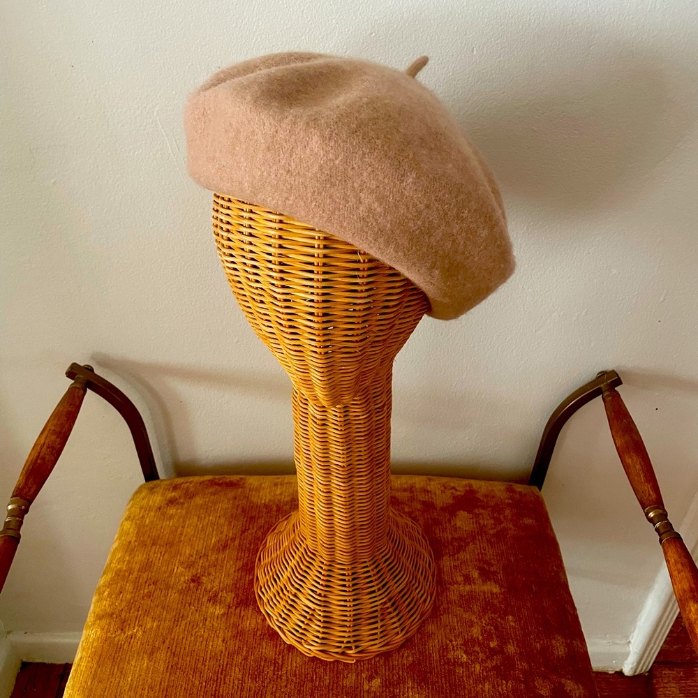 Camel Colored Beret - image 1